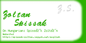 zoltan spissak business card